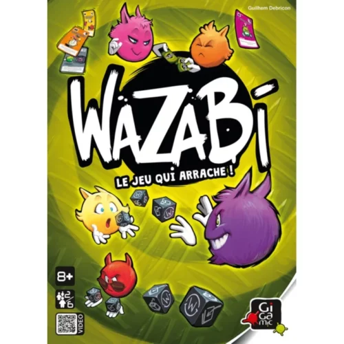 Image du jeu de société Wazabi, un jeu rapide et stratégique pour toute la famille. Avec ses règles simples et ses parties pleines de rebondissements, Wazabi garantit des moments de plaisir et de compétition dès 8 ans.