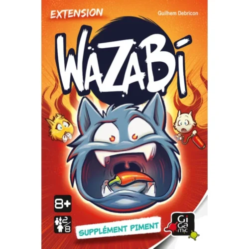 Image de Wazabi : Supplément Piment, l'extension du jeu de société qui ajoute des cartes inédites et des règles stratégiques pour des parties interactives et dynamiques, idéales pour épicer vos soirées en famille ou entre amis.